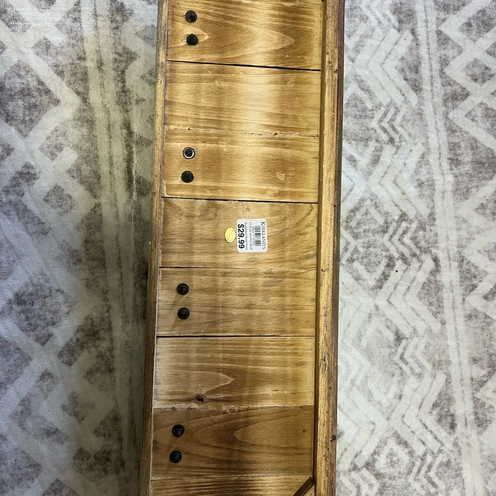 Wooden Wall Shelf with mermaid Hooks